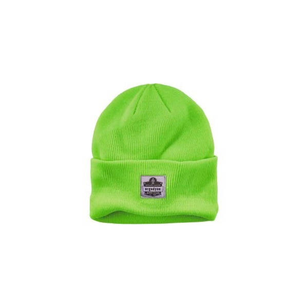 Ergodyne Ergodyne N-Ferno 6806 Rib Knit Beanie Hat, Cuffed, Lime 16806 - main